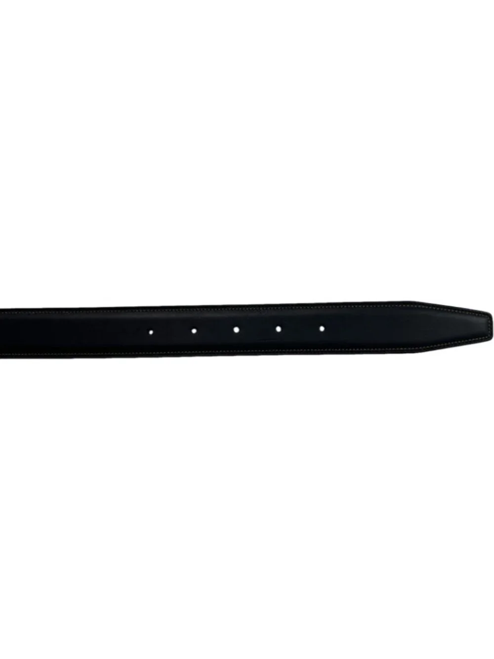 Coach 3752 Mens Dress Belt 42 Black Calfskin Leather Nickel Brass Buckle